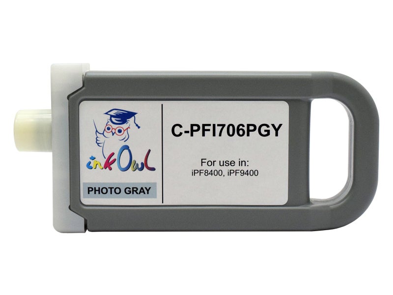 InkOwl Compatible Ink Cartridge Replacement for Canon PFI-706PGY (700ml, Photo Gray) for iPF8400, iPF9400 Printers - Image 2